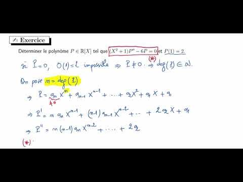 Comment on cherche un polynôme à partir de certaines relations données ?