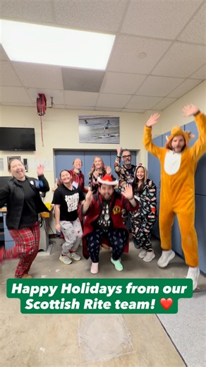 Festive vibes are in full swing at Scottish Rite! Our Dallas & Frisco teams are brightening the season with cheerful holiday wear and heartfelt smiles for our patients and their families. So grateful for this wonderful team that makes the holidays unforgettable! 🎉🎄 | Scottish Rite for Children