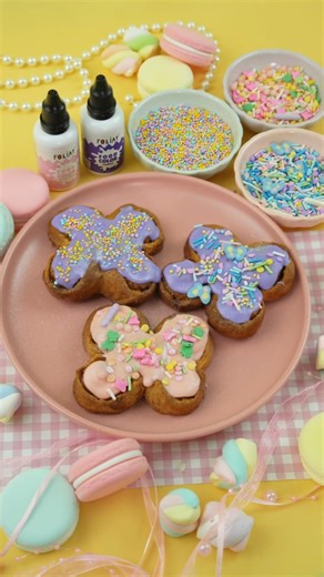 Making Butterflies Cinnamon Roll🦋💜 #cinnamoroll #cinnamonrolls #bakingtips #trending #spring︱FOLIAY™