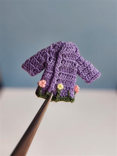 Crochet Coat Pattern for BJD Doll Violet With Flowers Pattern - Etsy UK