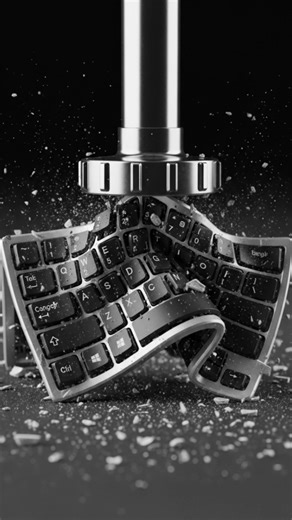 Hydronexa Hydraulic Press vs Laptop Keyboard💻| Insane Key Explosion Crush (Satisfying ASMR)#asmr