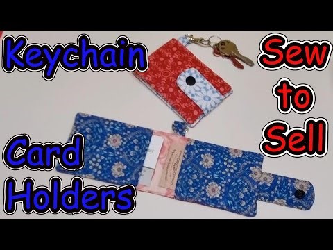Sew to sell Keychain card holder wallet Scrap fabric beginner money pouch key holder