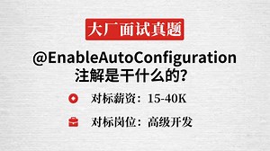 4.美团Java面试：@EnableAutoConfiguration注解是干什么的？_哔哩哔哩_bilibili