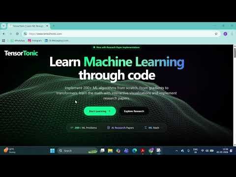 TensorTonic | Machine Learning Finally Makes Sense (Visual & Hands-On)