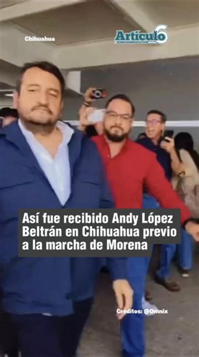 #UlTIMA HORA | Andy López Beltrán llega al aeropuerto de Chihuahua entre gritos, empujones y consignas contra MORENA, previo a la marcha convocada en protesta por la soberanía de Chihuahua. #ArtículoSeisMx #Chihuahua #Marcha #IncrepanaAndyLópez