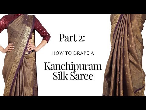 Drape a Silk Saree | saree draping tutorial | saree draping new style | Tia Bhuva