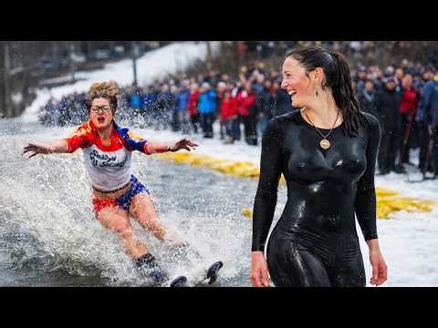 SnowSplash 2026 – Skiers vs Water Pool | More Extreme Than Red Bull ⛷️💦