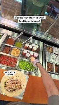 Vegetarian Burrito with Multiple Sauces!