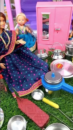 Barbie Dollhouse Kitchen set unboxing/ Barbie Dollhouse Video #shorts