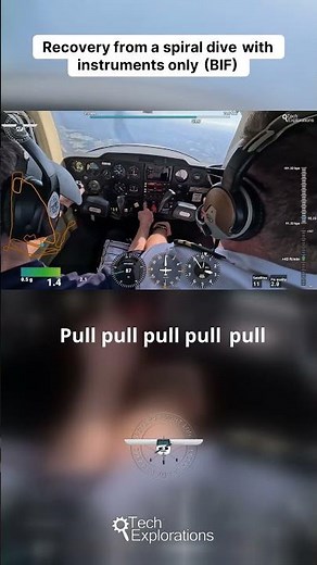 Recovery from a Spiral Dive - Basic instrument flying training
