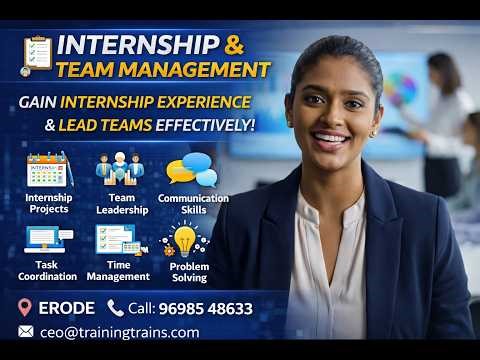 🔥 Internship & Team Management Training in Erode | Training Trains 🔥#reviews