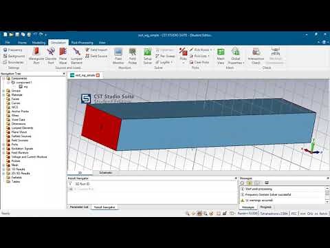 Simulation eines einfachen Rechteckhohlleiters mit CST Studio