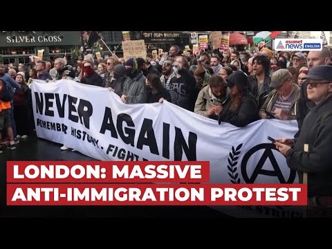 London Protests: Police and Anti-Immigration Protesters Clash
