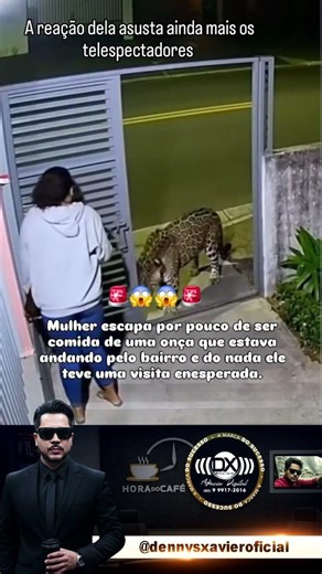Mulher escapa por segundos de ataque de leopardo na porta de casa 😱