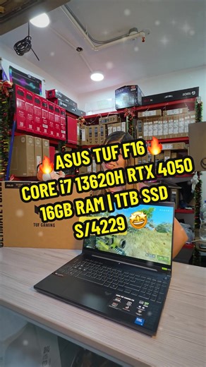 🔥 S/4,229 — POTENCIA GAMER REAL 🔥 ASUS TUF F16 💪 Diseñada para jugar, crear y rendir al máximo. ⚡ Intel Core i7-13620H 🎮 RTX 4050 de 6GB – gráficos brutales 🚀 16GB RAM (expandible hasta 64GB) 💾 1TB SSD (expandible hasta 4TB) 🖥️ Pantalla 16” FHD IPS 144Hz – fluidez total ⌨️ Teclado en español 🛡️ 1 año de garantía 📦 Nueva, sellada de fábrica 💥 Ideal para gaming, edición, diseño y multitarea pesada. Si buscas potencia que dure años… esta es la laptop 🔥 📲 Escríbenos al 926718621 y separa