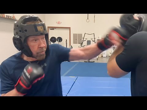 Chuck Norris can still throw down at 82 years old