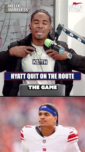 Keith WENT OFF on Jalin Hyatt's effort in the Giants latest loss: