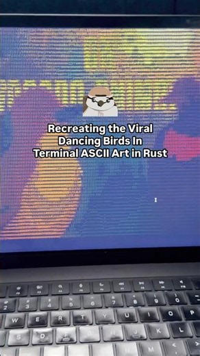 Viral Dancing Birds in ASCII Art in Rust #chicago #michaeljackson #coding #tech ‪@AvocadoAnimations‬