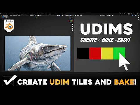 How to Set-Up and Bake UDIMS in Blender