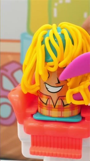 Play-Doh Haircut: Yellow Hair Decoration and Funny Customer! #pretendplay