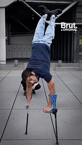 138K views · 738 reactions | "They'd say: 'You use crutches, there's no way you'll be able to come on stage with us.'" He couldn't walk as a child. Now he's a competitive break dancer. | Brut | Facebook