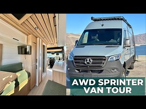 Custom Luxury Van Conversion with STUNNING White Oak Ceiling | AWD Sprinter Van Tour