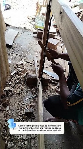 String Line Marking for Wood Joinery #carpentry #diywood #woodworking #craft