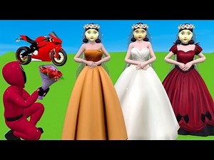 Scary Teacher 3D vs Squid Game Art And Wedding Dress Nice or Error Dressing Room 5 Times Challenge