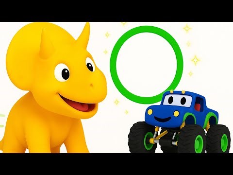 Learn the shapes - Dino and the Monster Truck