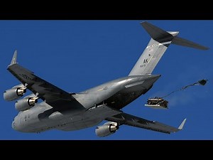 Humvee Airdrop 5000 Feet From C-17 Globemaster Aircraft