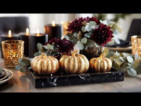 14 Luxe & Glam Fall Decor Trends 2025: Elegant Autumn Luxury Homes with Golden Touch!
