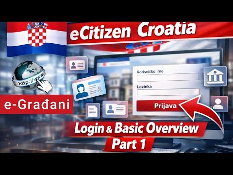 Croatia e-Citizen website | e-Građani | Basic Overview | Complete Beginner Guide | Part 1 English
