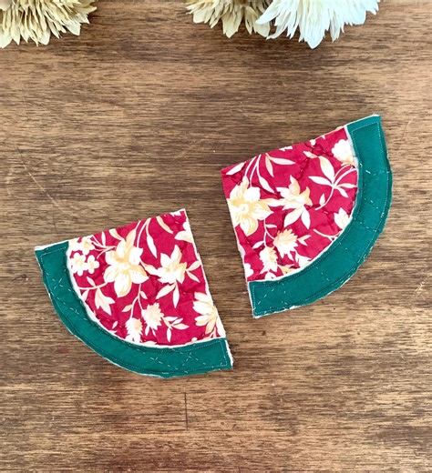 Vintage Quilt Hand Cut Set of 2 Watermelon Slices DIY Patchwork Quilt Piece Rustic Quilt Applique Piece Summer Watermelon Theme 5“ X 7” #1 - Etsy