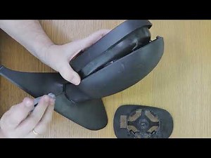 REMOVE rearview mirror glass and housing from Renault Clio, it is similar in many other cars