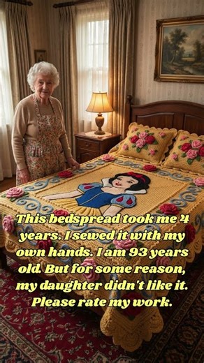 this bedspread took me 4 years. I sewed it with my own hands.