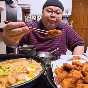 298K views · 3.8K reactions | Ramen and chicken Mukbang Eatingshow | Eating time | Facebook