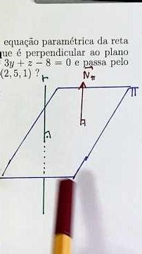 Como achar a Equação da Reta Perpendicular ao Plano π