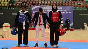 2.5K views · 23 reactions | Female +75KG Final won by Sibtaina Ismail, J&K (Red) VS Shreya Purushottam Pingale, Maharashtra (Blue) || "31st National Junior Thang-Ta Championship 2025" || Day-3 || Organised by Assam Thang-Ta Association || Venue : Nabin Chandra Bordoloi AC Indoor Stadium, Guwahati, Assam || Date : 24-12- 2025 | Cachar Diary | Facebook