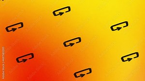 animation of spinning return arrow icon on orange and yellow
