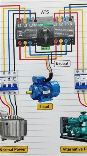 Electricity & Generator Auto Changeover Connection | Full Wiring Explained (ATS) #Connection