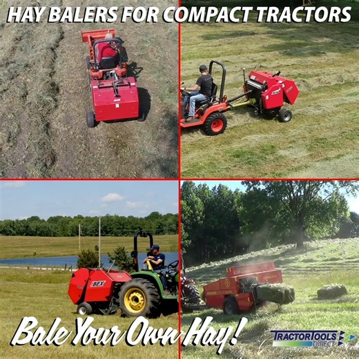 394 reactions · 42 shares | We know small-farm haying! Check out our balers here: https://tractortoolsdirect.com/hay-balers/. #smallfarmindependence #hayingindependence #tractortoolsdirec #baleyourownhay #ibexequipment #compacttractorsdorealwork | Tractor Tools Direct | Facebook
