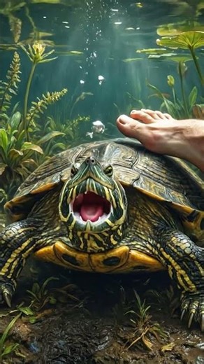 🚨 Close Call with a Snapping Turtle! 🐢😂 Hilarious Talking Turtle Cartoon You Can't Miss!