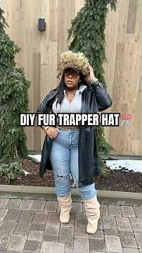 FUR TRAPPER HAT TUTORIAL ✂️ #diy #tutorial #furhat