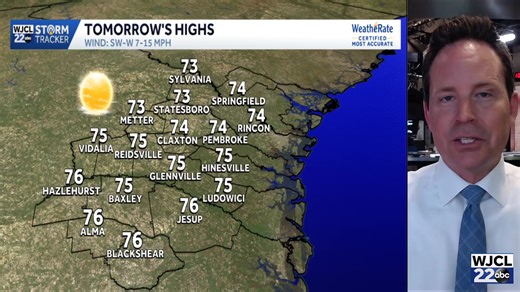 ***LIVE UPDATE*** Warmer weather is near. When highs jump to the 70s. Plus the latest on rain chances this week. Jeremy Nelson | WJCL News