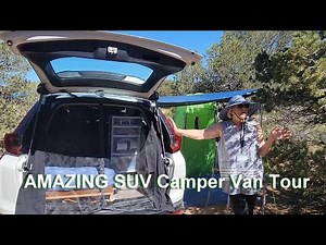 VAN TOUR: AMAZING SUV camper. Solo senior woman's Honda CRV, Travel Grandma's Women's Meetup.