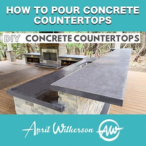 79K views · 1.9K reactions | In this video I'm showing you how to easily pour-in-place gorgeous concrete countertops, as well as how to install outdoor cabinets for my Outdoor Kitchen build. Stay tuned as next week I'll show you how to install rain water collection! | Wilker Do's | Facebook