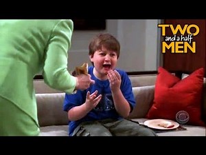 Jake Spitting Sushi On Grandma's Carpet - Two And A Half Men