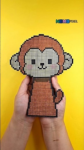 Sprunki + Monkey Pixel Art🐵 #pixelart #drawing #sprunki #monkey #cuteart