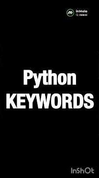 Python Keywords #python#pythonshorts#coding#programming#learnpython#pythonbeginners#vscode