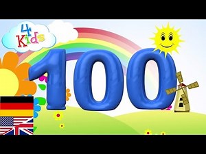 Bilingual Counting Numbers 1-100 english and german. Learn to count for children